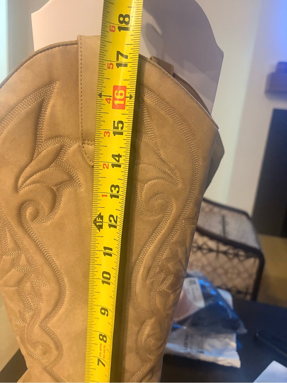 wild fable Tan Suede Western Heeled Boots - Picture 3 of 4